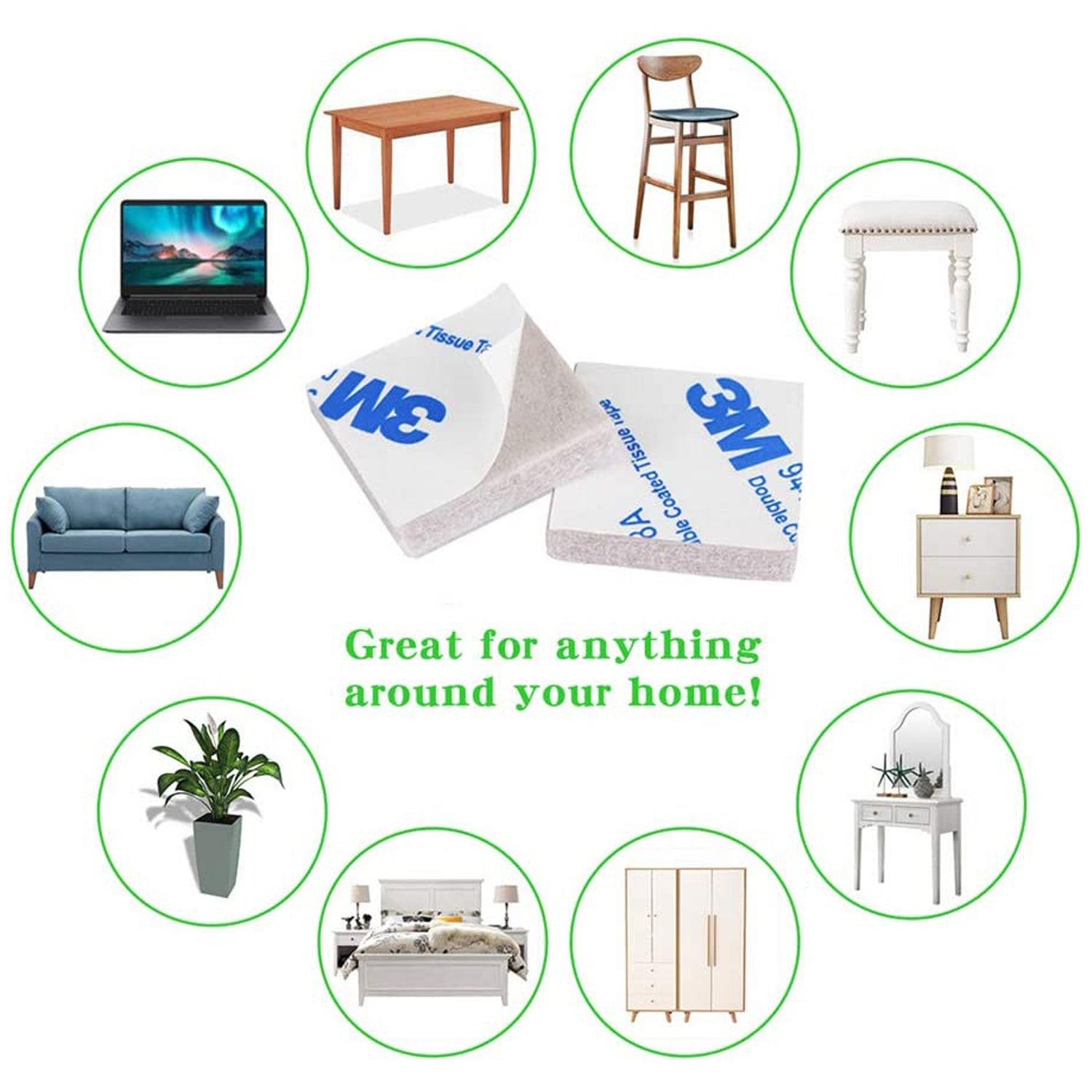 9050 FURNITURE PAD SQUARE FELT PADS FLOOR PROTECTOR PAD FOR HOME & ALL FURNITURE USE DeoDap 9050 FURNITURE PAD SQUARE FELT PADS FLOOR PROTECTOR PAD FOR HOME & ALL FURNITURE USE DeoDap